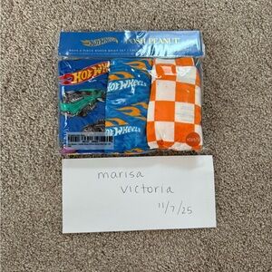 Posh Peanut Hot Wheels Boys' Boxer Brief Set - Blue, Orange, White